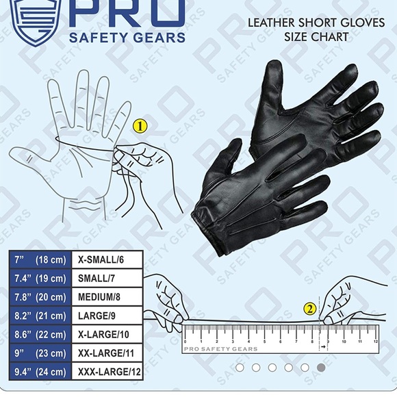 New Men black leather leather tactical duty search gloves gloves - Picture 2 of 5